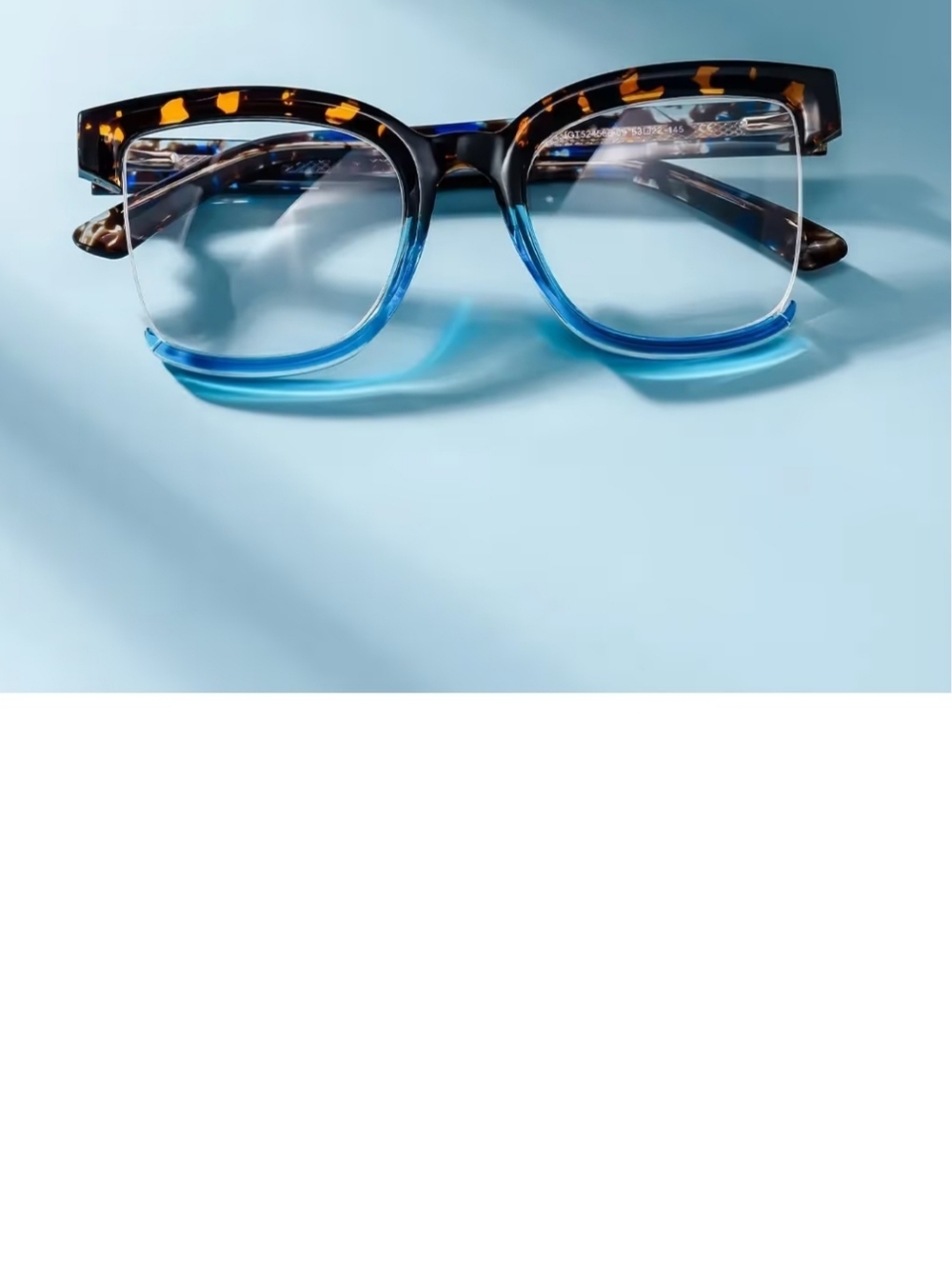 Blue Tortoiseshell Womens Trendy Eyeglasses